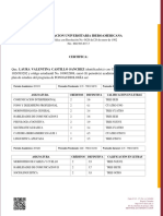 Certificado de Notas Carrera