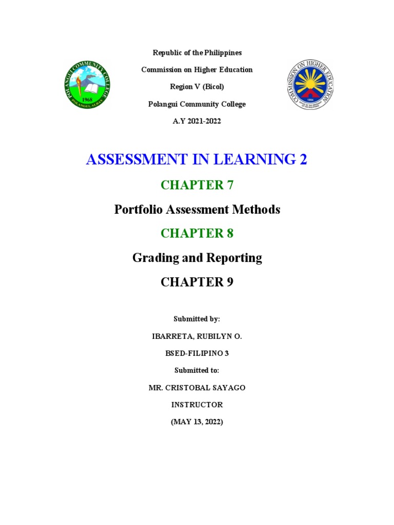Chapter 7, 8, 9 | PDF | Educational Assessment | Statistics