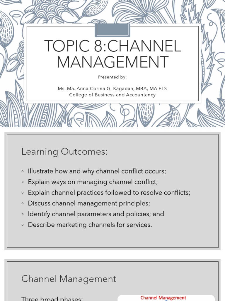 Topic 8 - Channel Management | PDF | Power (Social And Political ...