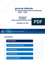 BCRP - Reporte de Inflación (Dic 2021) - Panorama actual y proyecciones 2021-2023