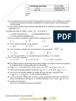 Devoir de Contrôle N°1 - Math - Bac Math (2010-2011) MR Sola Saidi