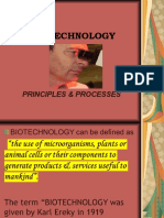 BIOTECHNOLOGY Principles & Processes