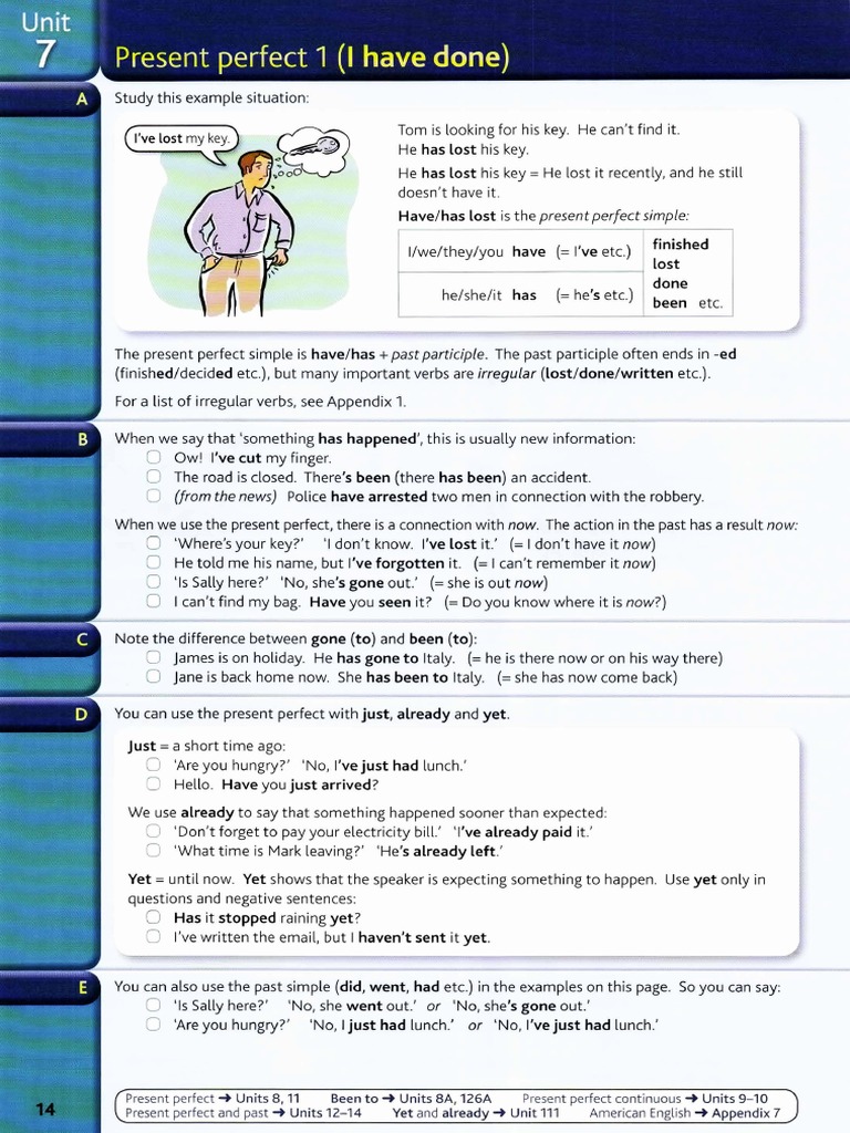 Present Perfect Worksheet PDF Languages Foreign Language Studies