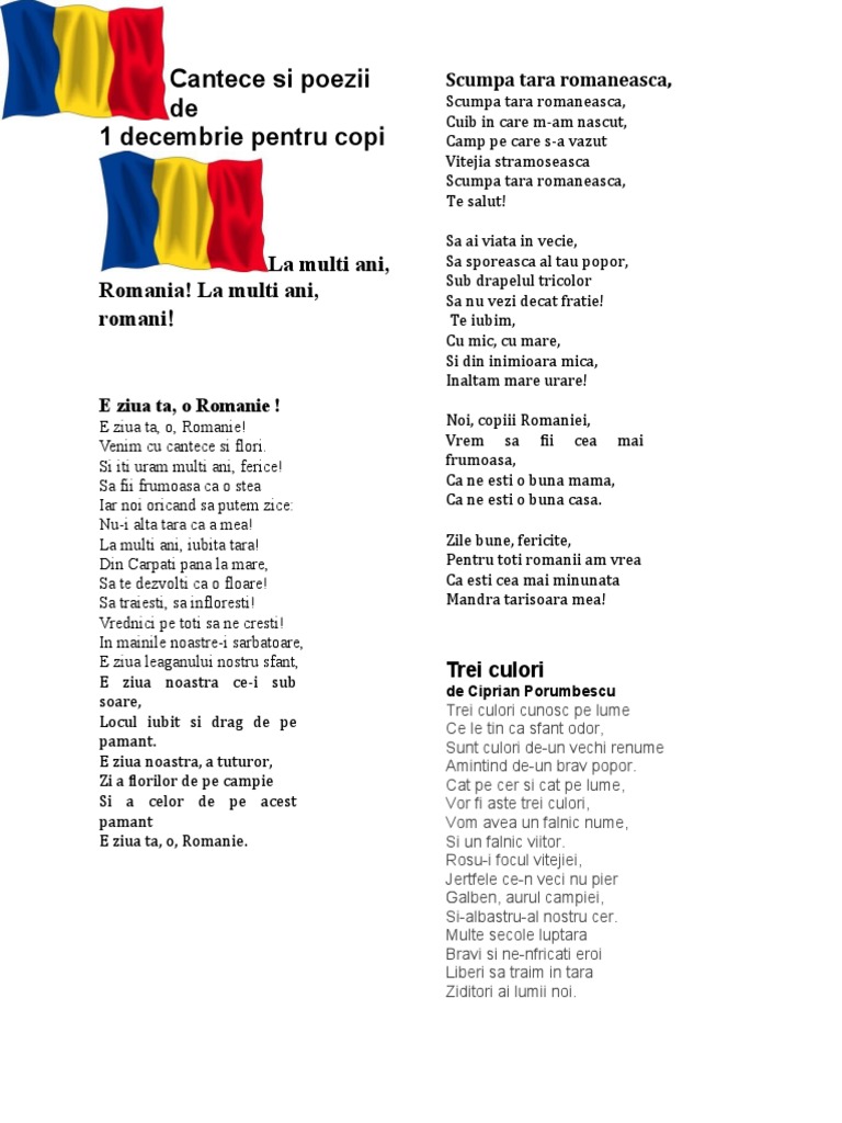 Program 1 Decembrie PDF