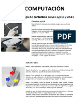 Instructivo, Recarga de Cartuchos Canon Pg510 y Cl511