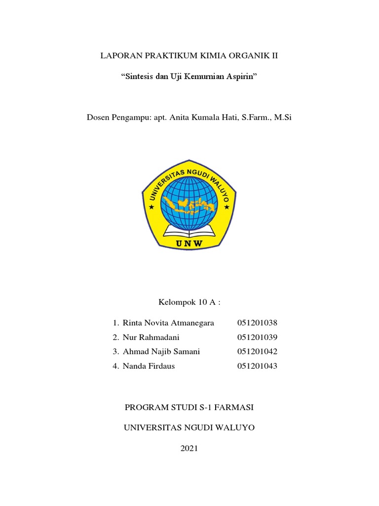 Sintesis Aspirin PDF