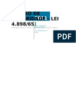 LEG ESP PENAL - Lei de Abuso de Autoridade Lei 4.898 de 1965