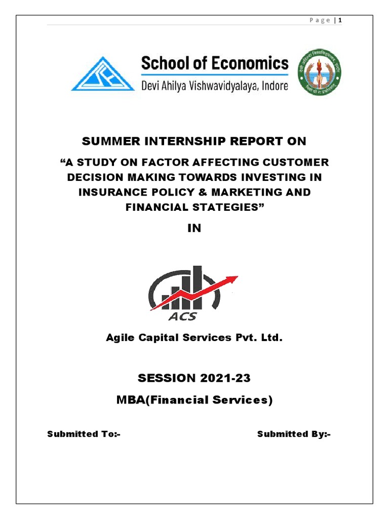 Internship REPORT Humoty | PDF | Insurance | Financial Services