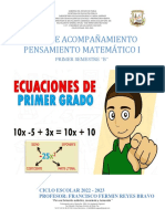 Plan de Acompañamiento Pensamiento Matematico I Semestre A 2022-2023 Unidad 2