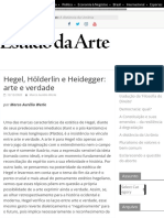Hegel, Hölderlin e Heidegger: Arte e Verdade - Estado Da Arte