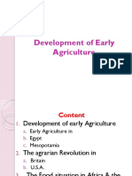 Development of Early Agriculture