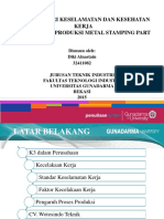 Mempelajari Keselamatan Dan Kesehatan Kerja Pada Proses Produksi Metal Stamping Part