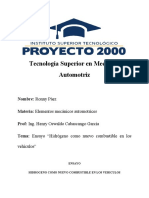 Ensayo "Hidrógeno Como Nuevo Combustible en Los Vehículos"