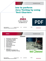 How To Perform Exploratory Testing With Charters