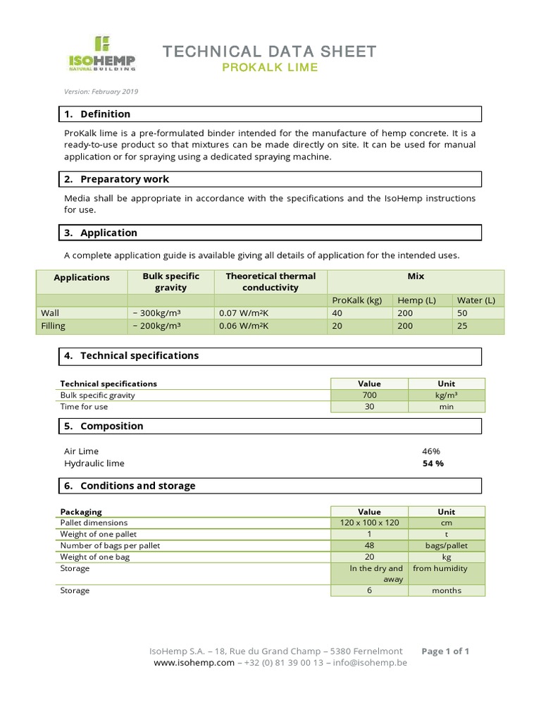 Technical Data Sheet 1. Definition PDF Concrete Lime (Material)