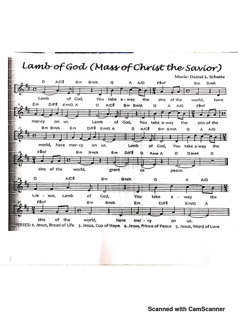 Lamb of God by Dan Schutte | PDF
