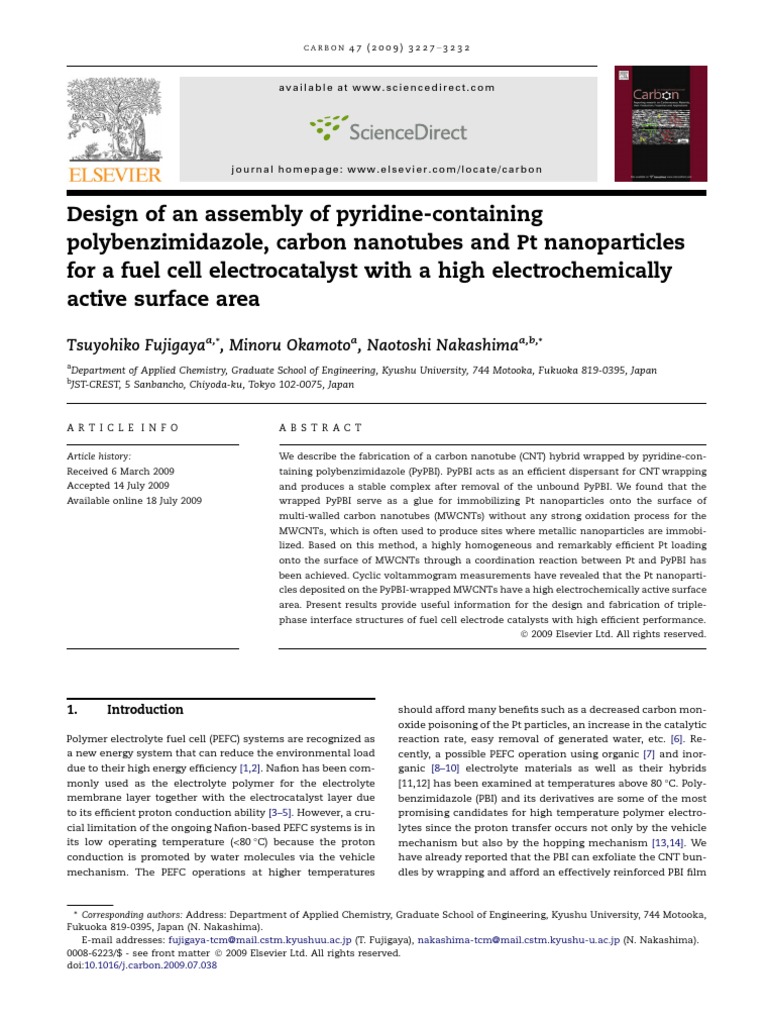Design of An Assembly of PyridineContaining Polybenzimidazole, Carbon