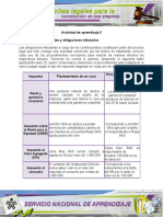 Evidencia # 2 - Contribuyentes y Obligaciones Tributarias