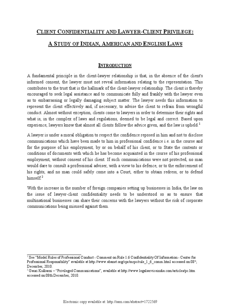 Client Confidentiality and Lawyer Client PDF Confidentiality Lawyer