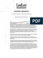 Guarantor Agreement Summary