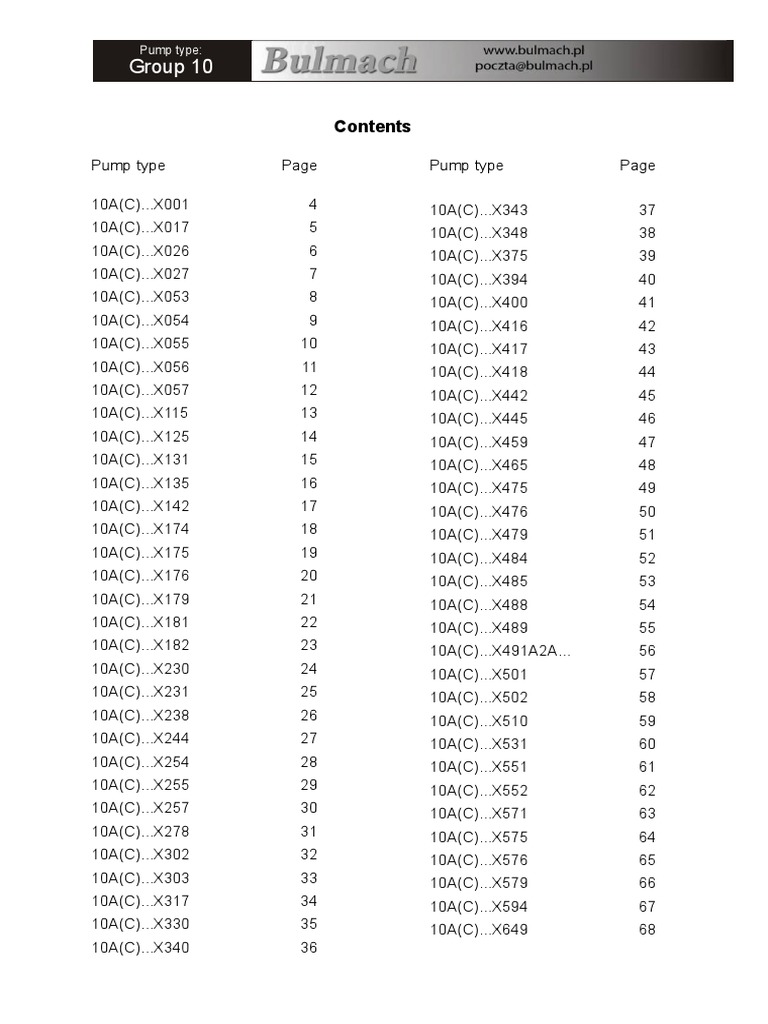 Hydraulic Pump Specifications Guide | PDF | Pump | Classical Mechanics