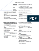 Wider World 3 Unit 1 Test