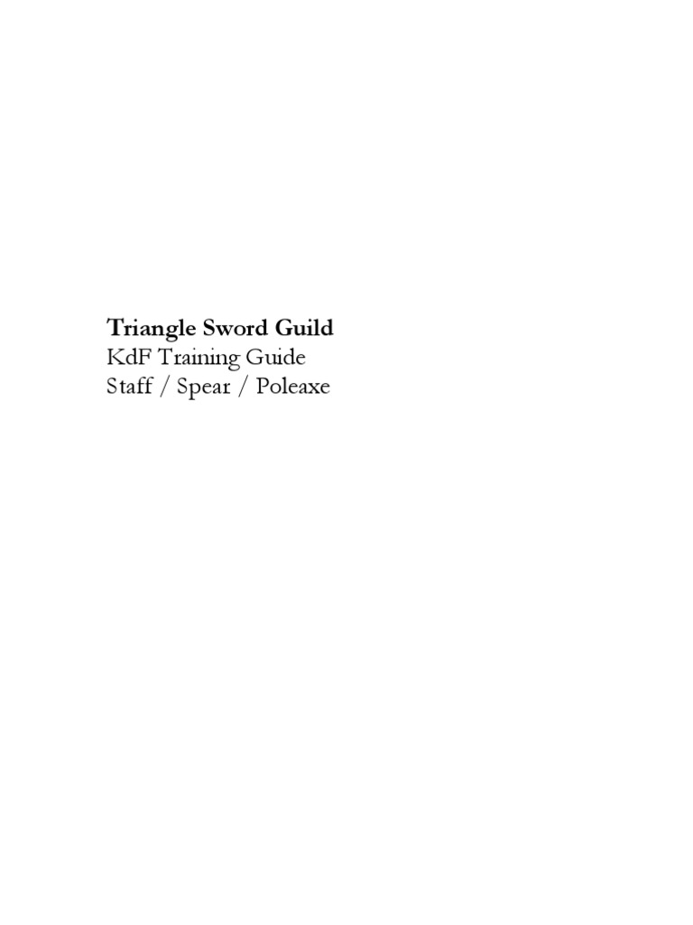 Spear Combat Training Manual | PDF | Melee Weapons