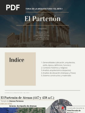 Partenn Ficha Fotos Y Planos En 2020 El Partenon
