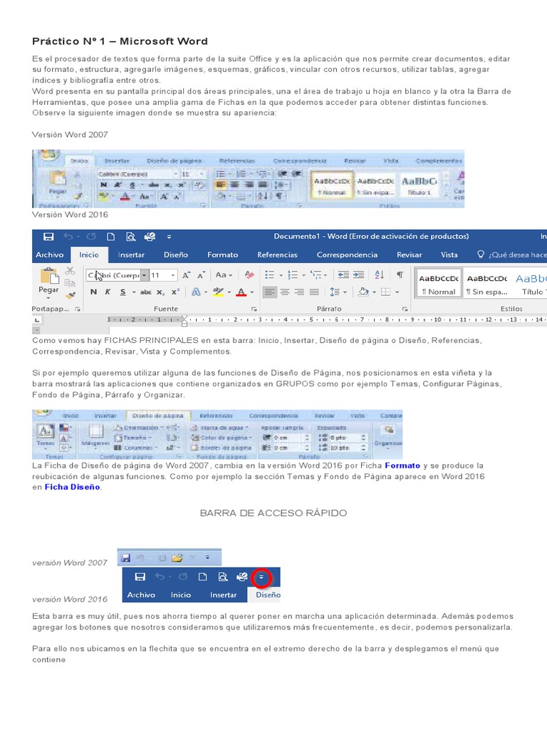 Practico #1 Word Modular | PDF | Microsoft Word | Diseño