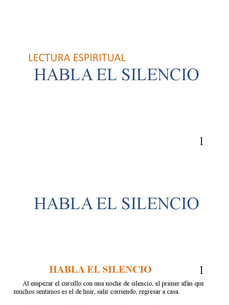 El Silencio como Camino Espiritual | PDF | Amor | Cristo (título)