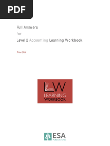 Full Answers For Level 2 Accounting Learning Work Book