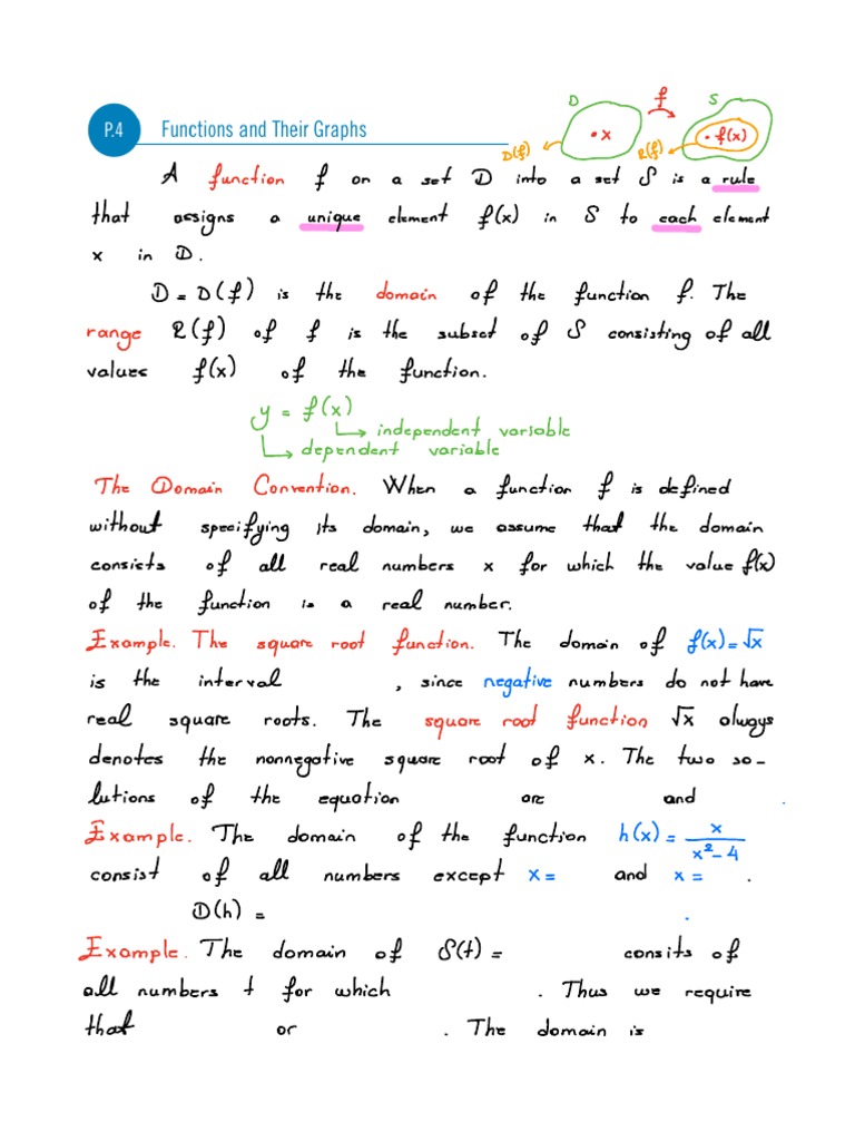 Understanding Function Domains and Graphs | PDF | Function (Mathematics ...