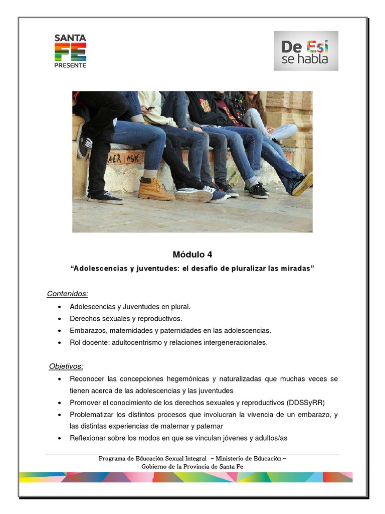 Adolescencias Y Juventudes Pdf Educación Sexual Juventud