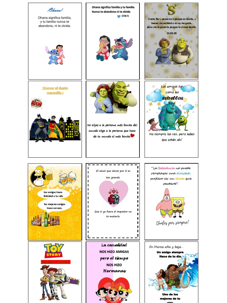 Frases de amistad y pulseras imprimibles | PDF, image size:768x1024