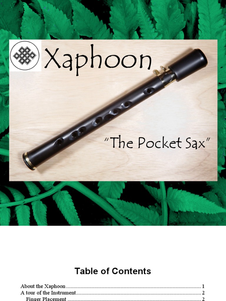 The Pocket Sax Instruction Booklet BINDABLE Saxophone Recorder