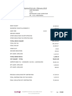 Cape Weligama (PVT) LTD - February 2019: Total Gross Salary 101,219.67