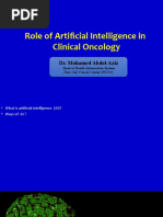 Role of Artificial Intelligence in Clinical Oncology 