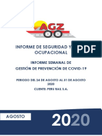 Informe Semanal - Periodo Del 24 de Agosto Al 31 de Agosto 2020