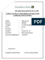 Agricultural Labourers and Related Labour Laws in India