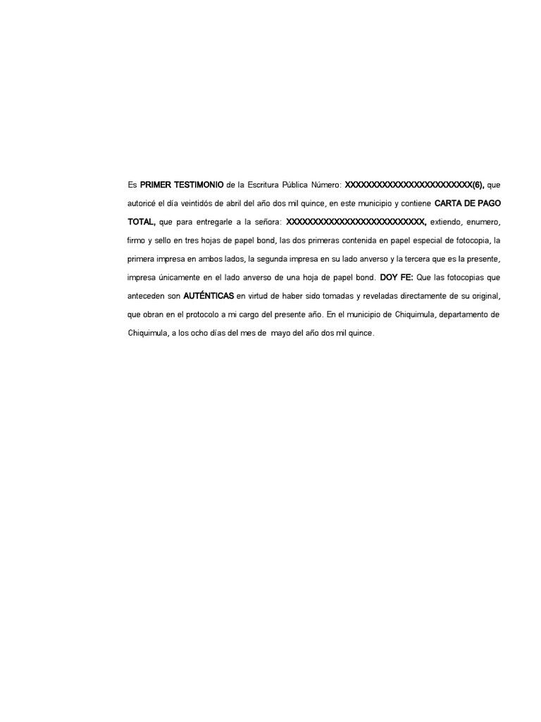 Primer Testimonio PDF