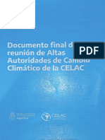 Documento Final de La Reunión de Altas Autoridades de Cambio Climático de La Celac