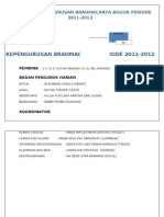 Struktur Kepengurusan Brahmacarya Bogor