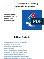 Onboarding Audit For Domino's