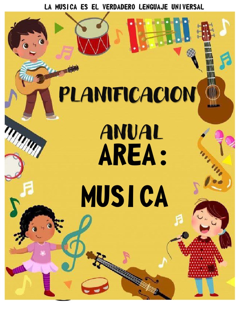 Planificación Anual de Música Primaria | PDF | Ritmo | Canciones