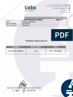 Paciente: DR (A) : A Quien Corresponda Tipo de Análisis: Glucosa Tipo de Muestra: Sanguínea