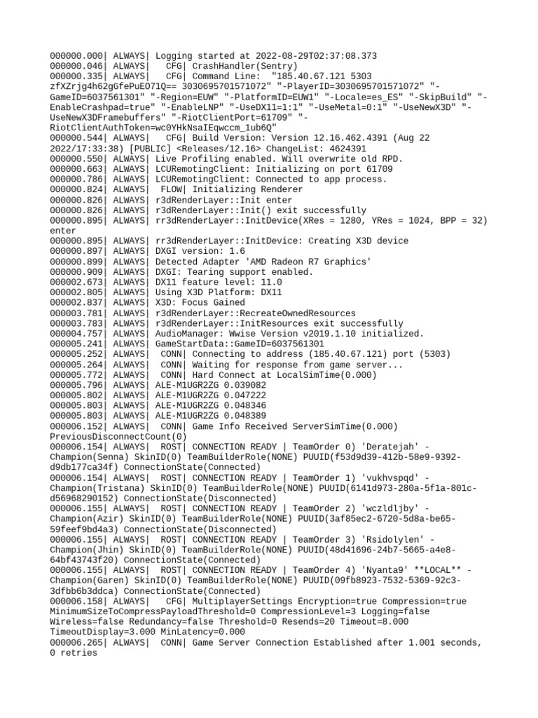 Game Connection Log Analysis | PDF | Advanced Micro Devices | Software