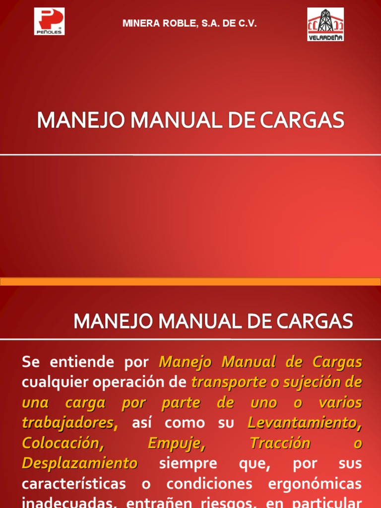 Manejo Manual de Materiales | PDF