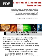 CHAPTER 4 Evaluation of Classroom Instruction - Joy