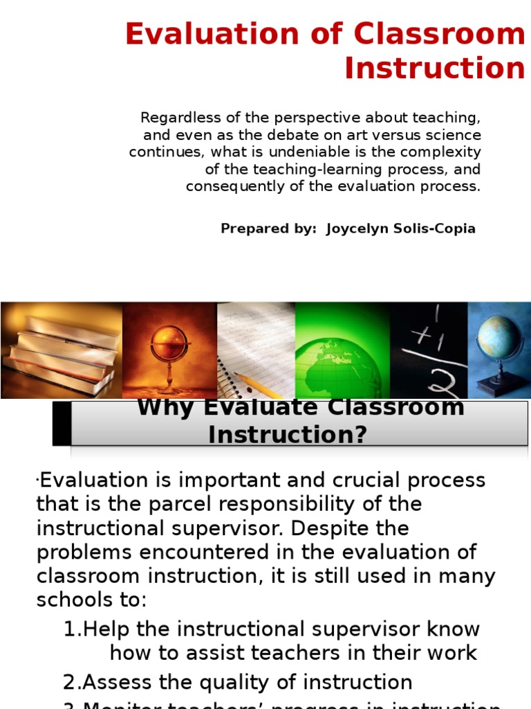 Importance of Evaluating Classroom Instruction | PDF | Validity ...