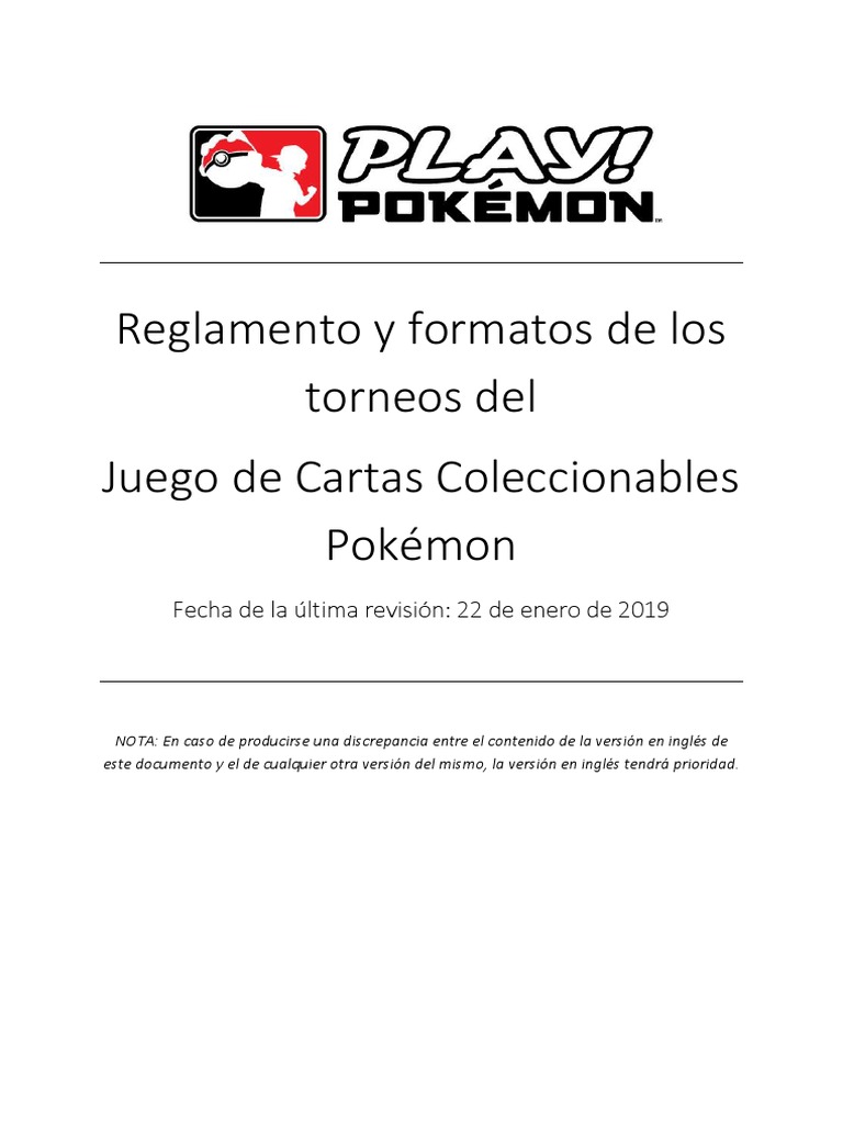 Reglas y formatos torneos Pokémon TCG | PDF | Dado | Pokémon